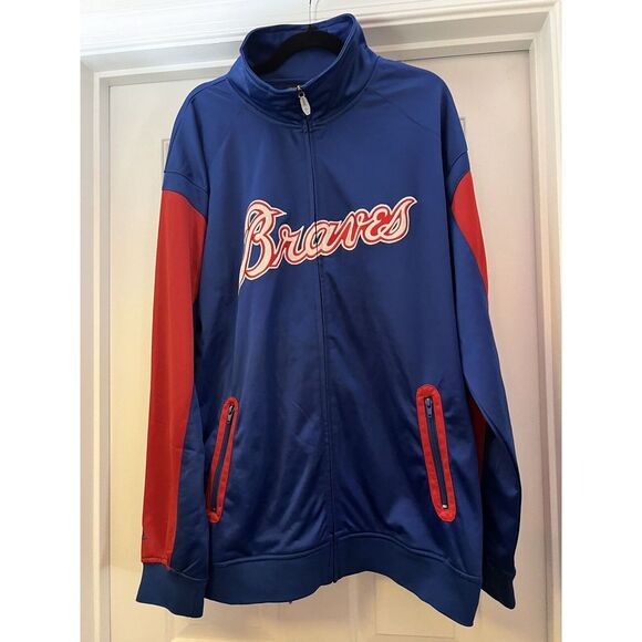MLB Atlanta Braves Cooperstown Collection Majestic Varsity Jacket Men 2XT‎
